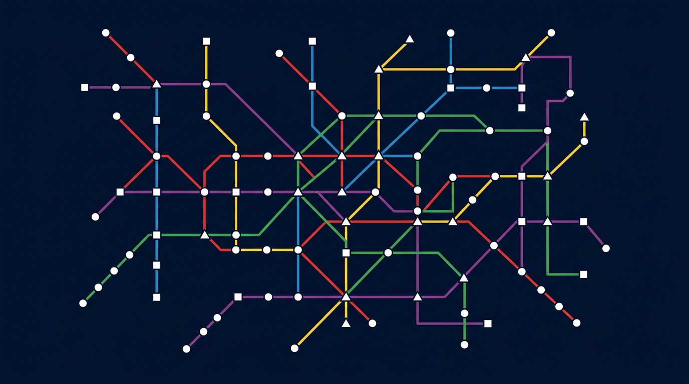Mini Metro - réseau de métro minimaliste coloré
